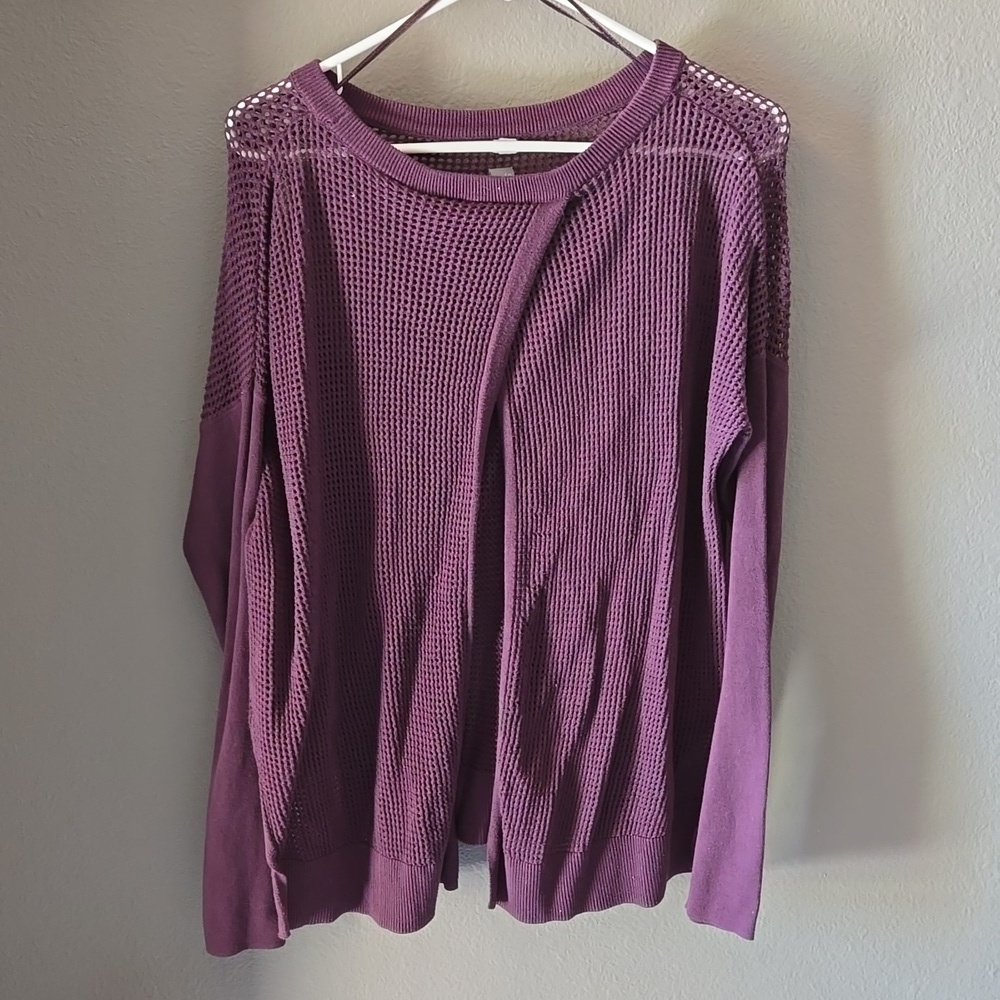 Sweaty Betty Amity Cotton Knit Sweater M Yoga Gorpcore Athleisure Natural Beach